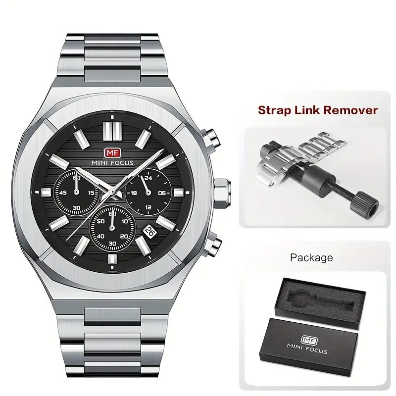 MINIFOCUS Multifunction Quartz Watch – Bold Design, Timeless Precision